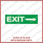 Fire Exit Radium Night Glow Plates